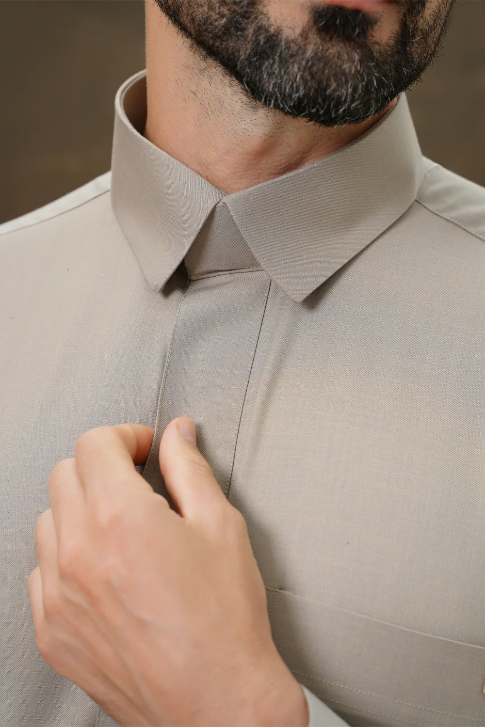 Qatari Taupe Thobe - Image 2